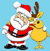 Babbo natale con renna
